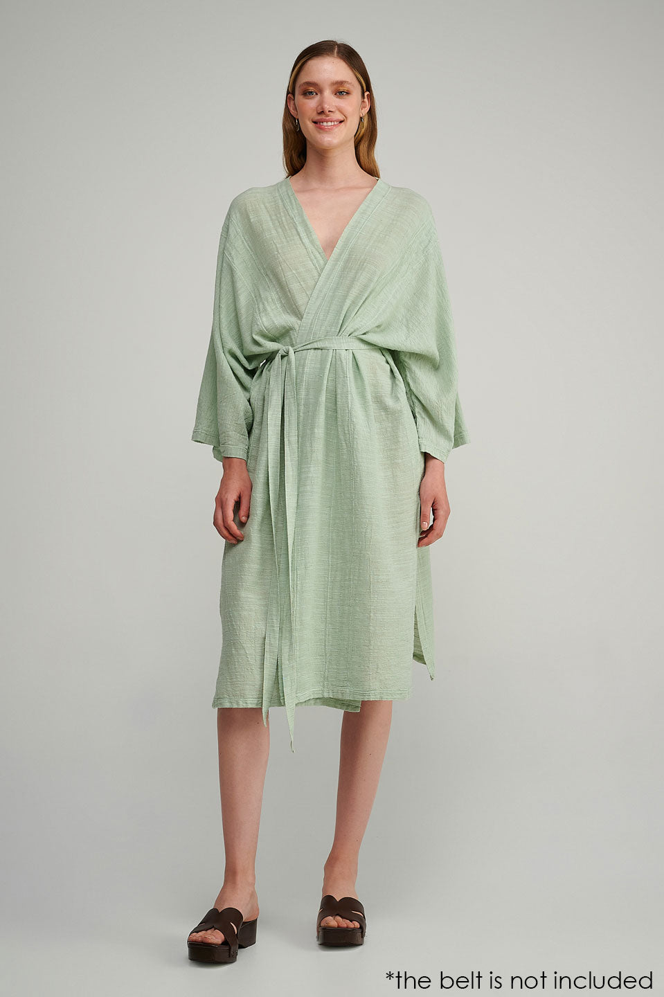 PEARL & CAVIAR OF GREECE - SAMPLE S/M - S23P6001 - LINEN COTTON TENCEL KIMONO