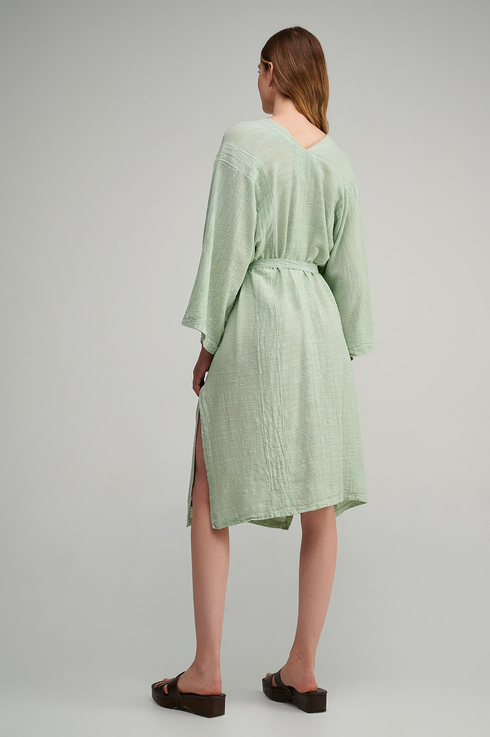 PEARL & CAVIAR OF GREECE - SAMPLE S/M - S23P6001 - LINEN COTTON TENCEL KIMONO