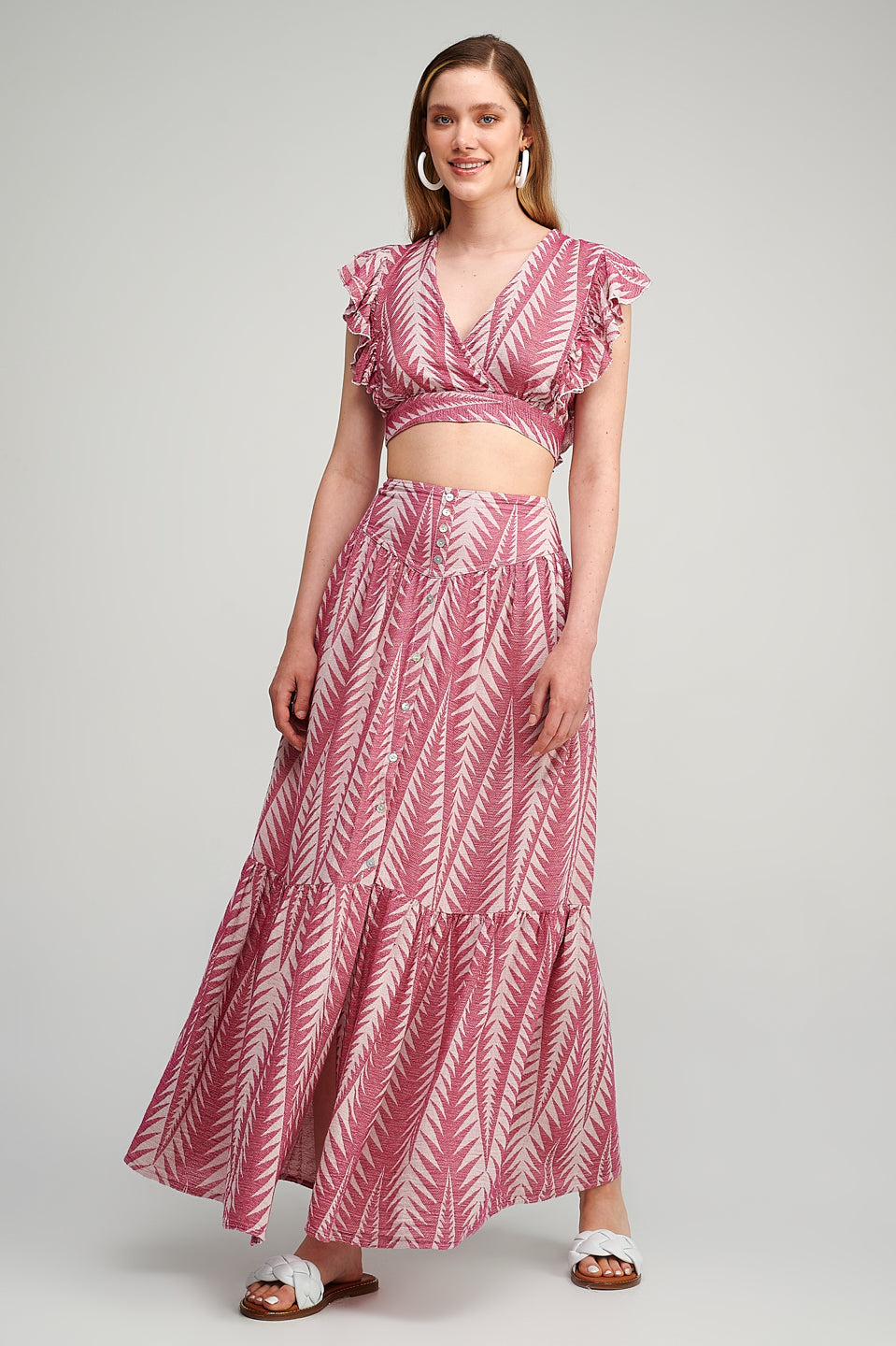 PEARL & CAVIAR OF GREECE - SAMPLE S/M - S23P6033 - SILK COTTON VISCOSE SKIRT ONLY