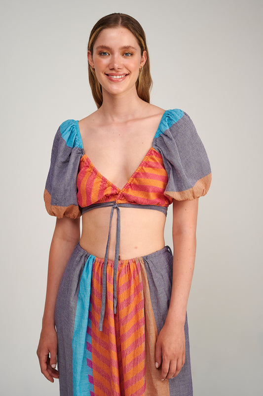 PEARL & CAVIAR OF GREECE - SAMPLE S/M - S23P6096 - CROP TOP ONLY