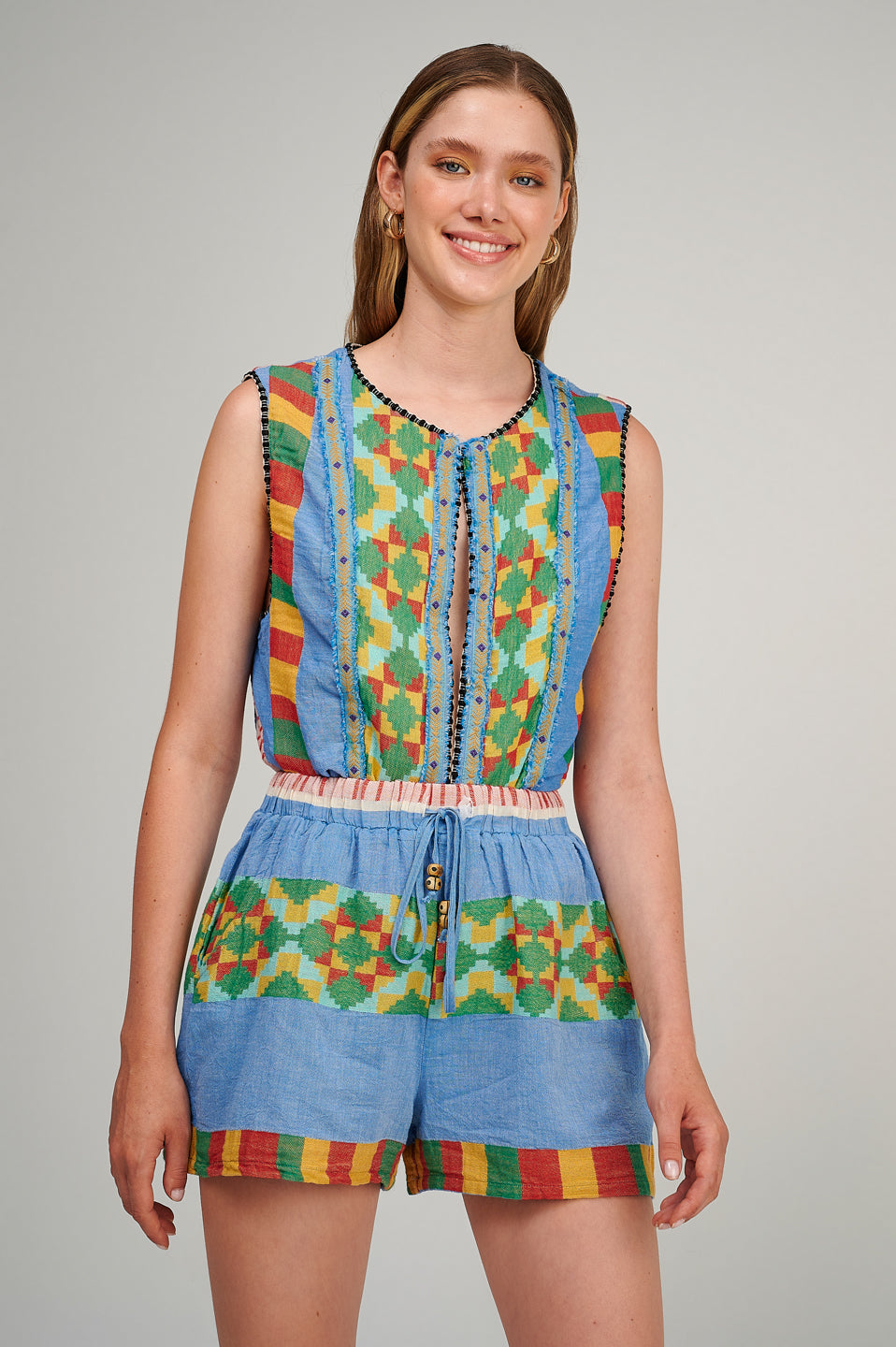 PEARL & CAVIAR OF GREECE - SAMPLE S/M  - S23P6114 100% COTTON SHORT