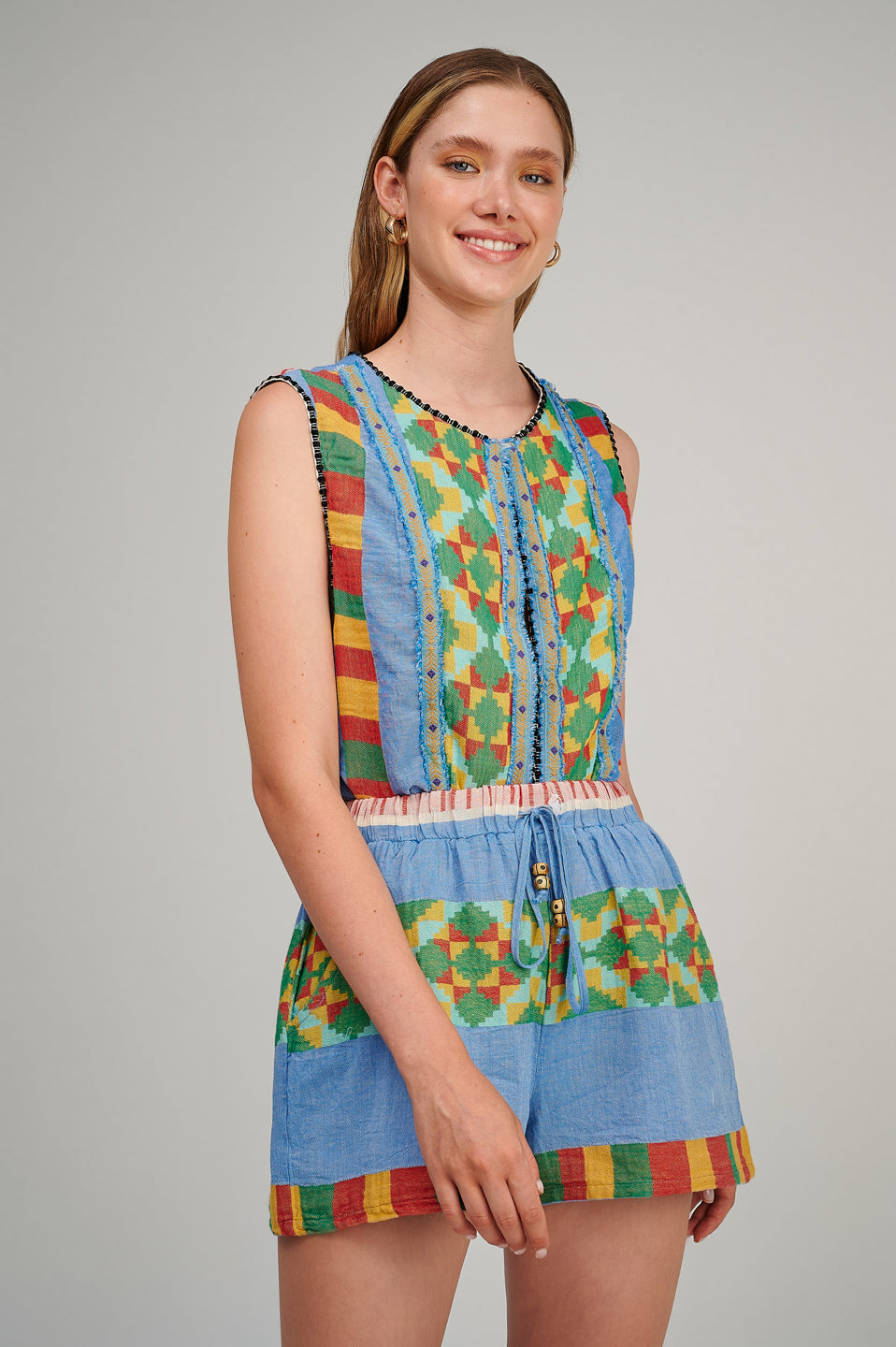 PEARL & CAVIAR OF GREECE - SAMPLE S/M  - S23P6114 100% COTTON SHORT