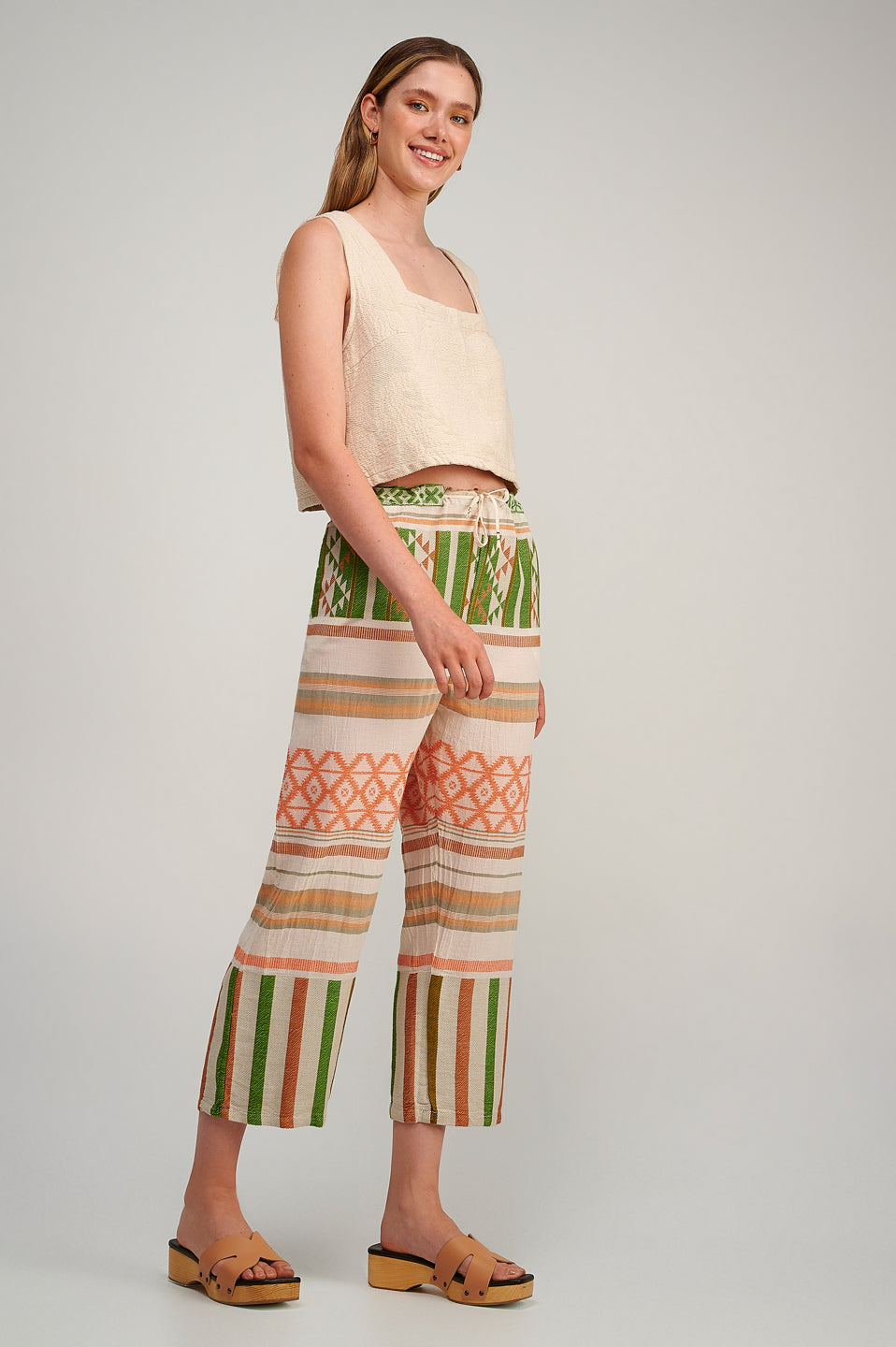 PEARL & CAVIAR OF GREECE - SAMPLE S/M  - S23P6118 100% COTTON PANTS