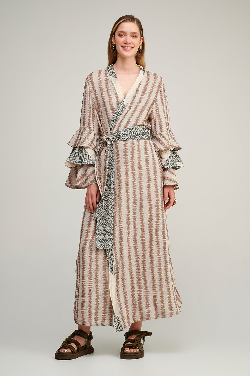 PEARL & CAVIAR OF GREECE - SAMPLE S/M  - S23P6123 100% COTTON KIMONO