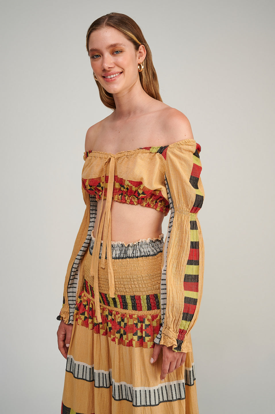 PEARL & CAVIAR OF GREECE - SAMPLE S/M  - S23P6134 - 100% COTTON - CROP TOP ONLY