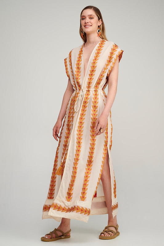 PEARL & CAVIAR OF GREECE - SAMPLE S/M  - S23P6141 - COTTON LUREX BLEND KIMONO