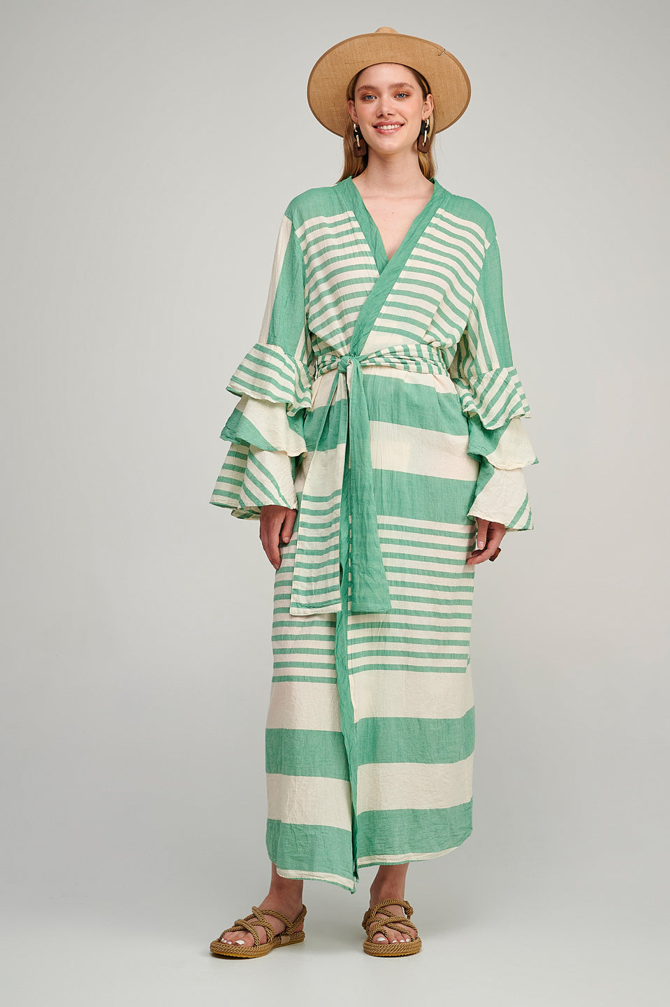 PEARL & CAVIAR OF GREECE - SAMPLE S/M  - S23P6145 100% COTTON KIMONO