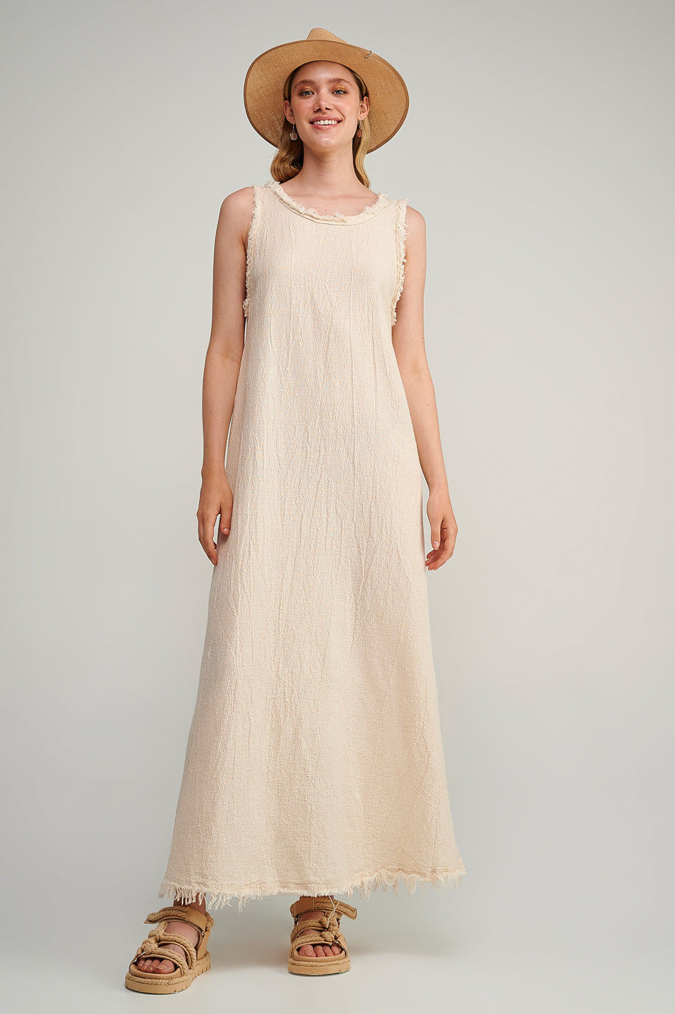 PEARL & CAVIAR OF GREECE - SAMPLE S/M  - S23P6151 100% COTTON WITH STUD DETAIL