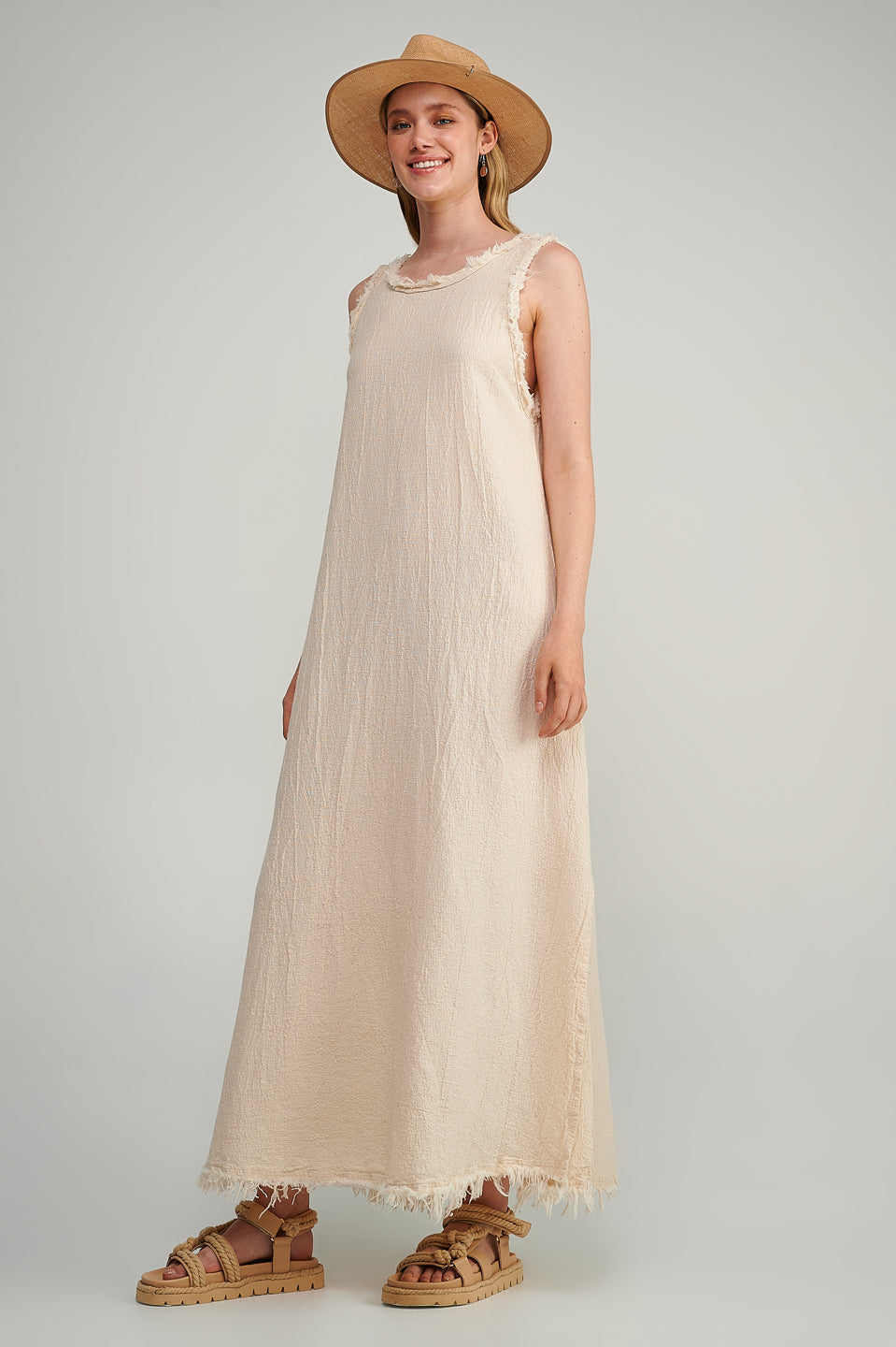 PEARL & CAVIAR OF GREECE - SAMPLE S/M  - S23P6151 100% COTTON WITH STUD DETAIL