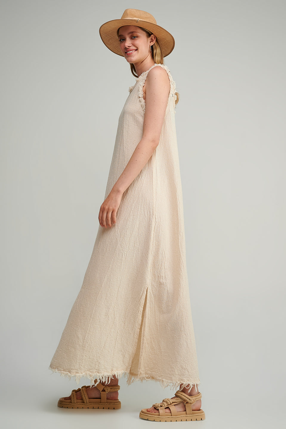 PEARL & CAVIAR OF GREECE - SAMPLE S/M  - S23P6151 100% COTTON WITH STUD DETAIL