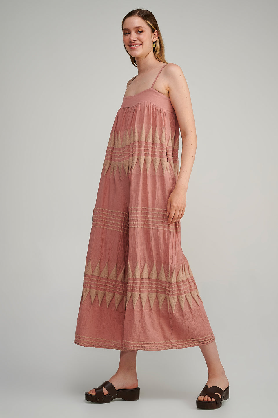 PEARL & CAVIAR OF GREECE - SAMPLE S/M  - S23P6157 COTTON BLEND JUMPSUIT