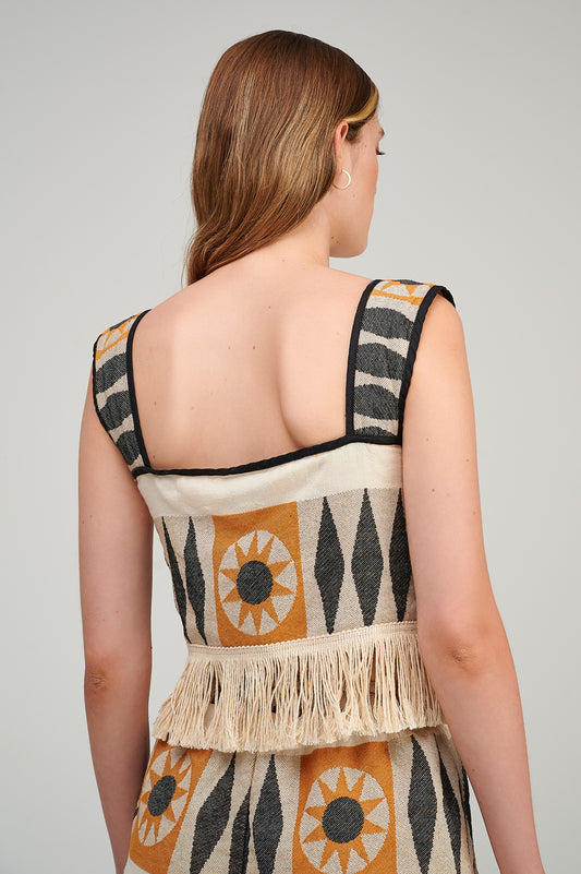 PEARL & CAVIAR OF GREECE - SAMPLE  S/M - S23P6182 - 100% COTTON TOP ONLY