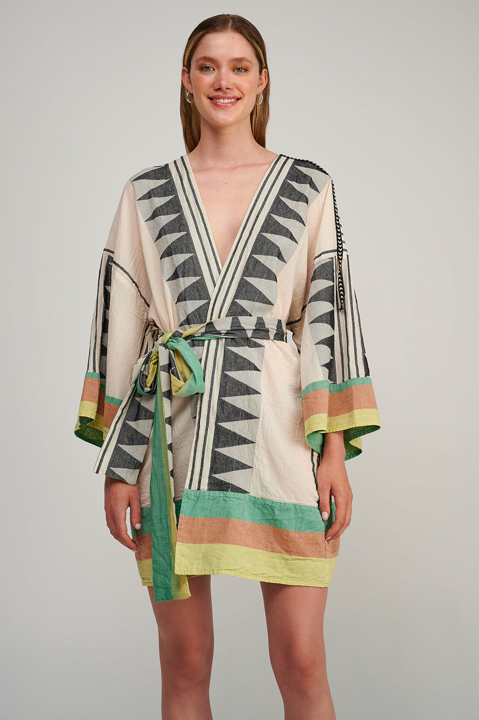 PEARL & CAVIAR OF GREECE - SAMPLE S/M - S23P6232 - 100% COTTON KIMONO