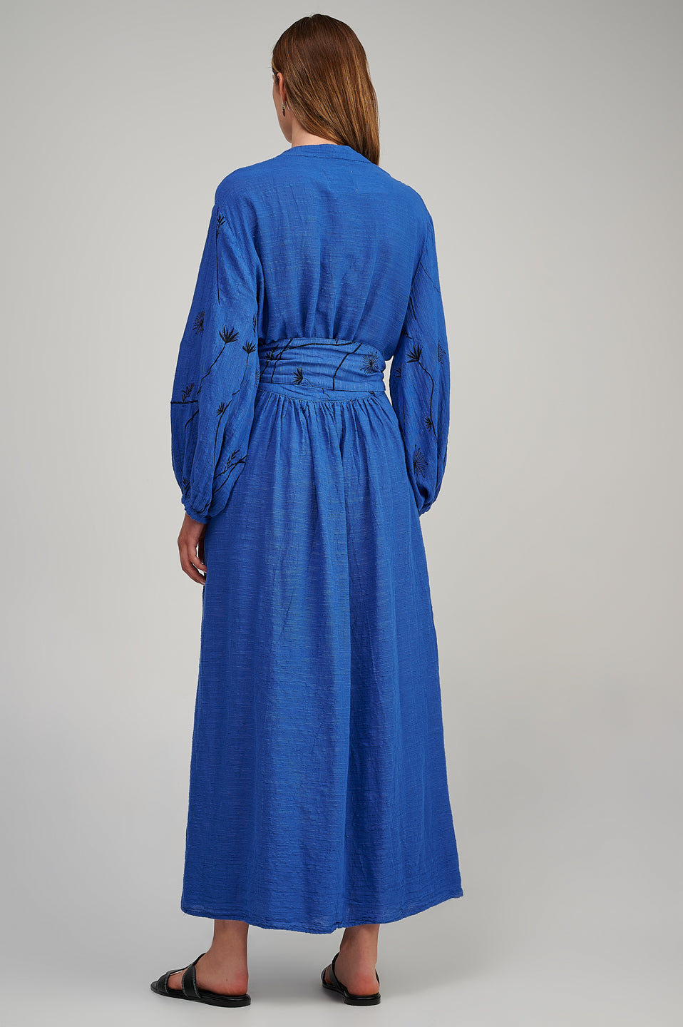 PEARL & CAVIAR OF GREECE -  SAMPLE  S/M - S23P6256 - LINEN BLEND EMBROIDERED