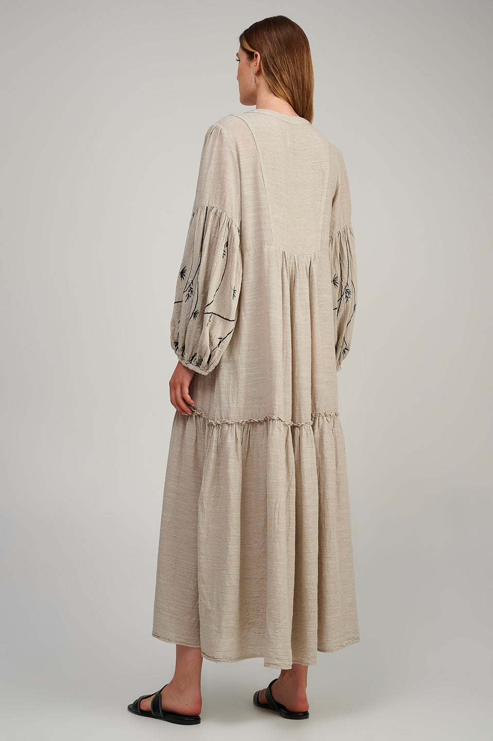 PEARL & CAVIAR OF GREECE - SAMPLE S/M - S23P6257 - LINEN BLEND EMBROIDERED