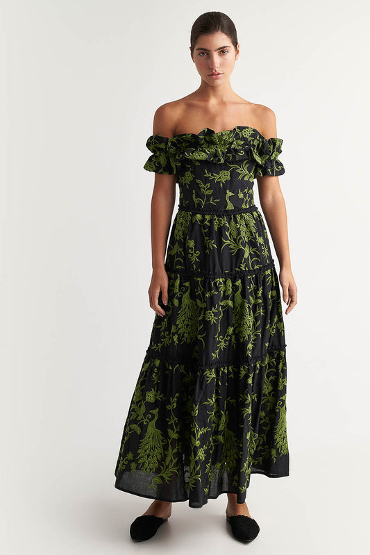 PEARL & CAVIAR OF GREECE - SAMPLE S/M - S24P5003 - COTTON BLEND EMBROIDERED