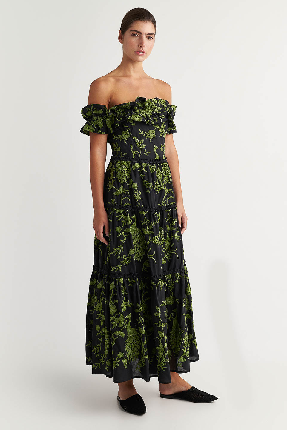 PEARL & CAVIAR OF GREECE - SAMPLE S/M - S24P5003 - COTTON BLEND EMBROIDERED