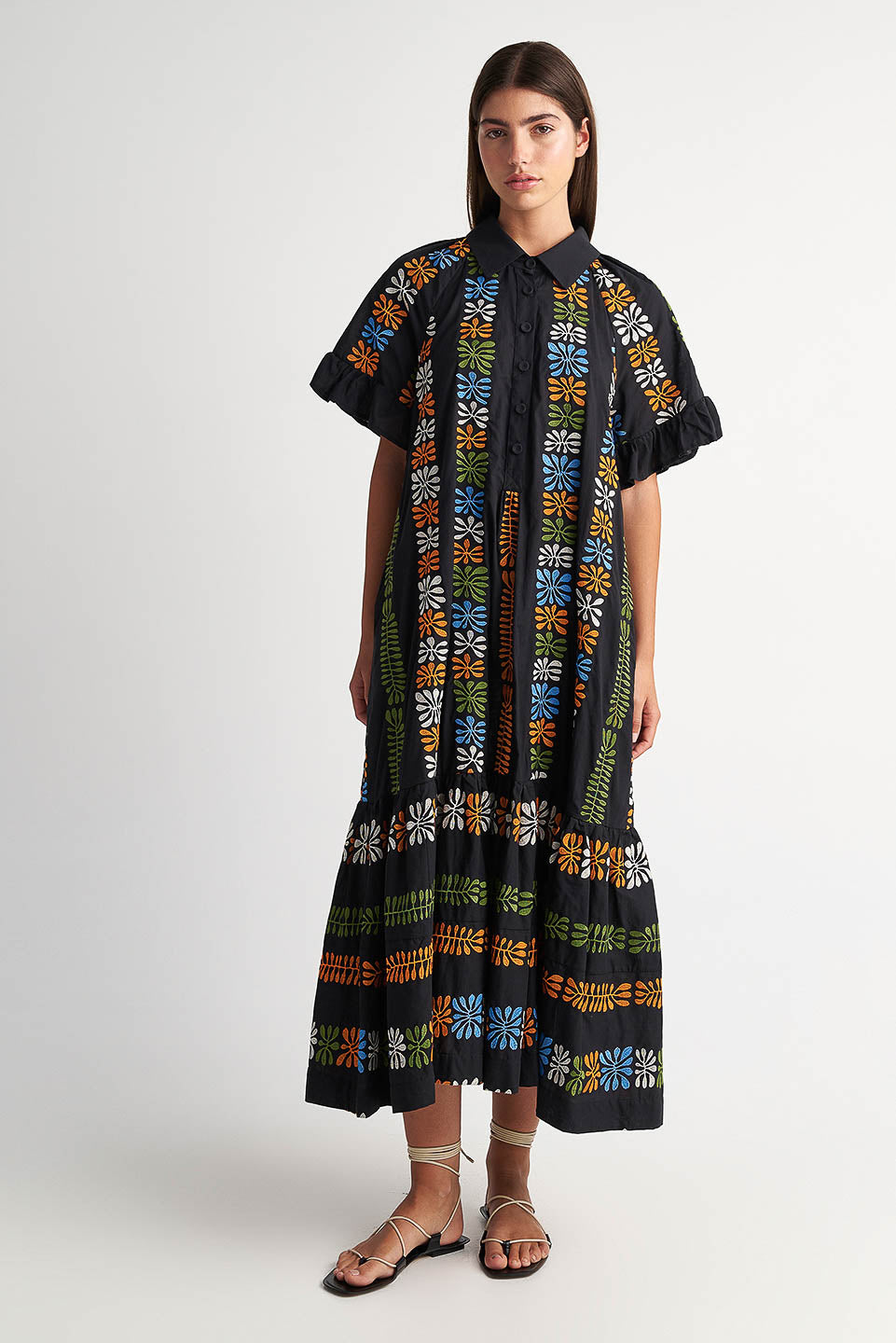 PEARL & CAVIAR OF GREECE - SAMPLE S/M - S24P5007 - COTTON EMBROIDERED