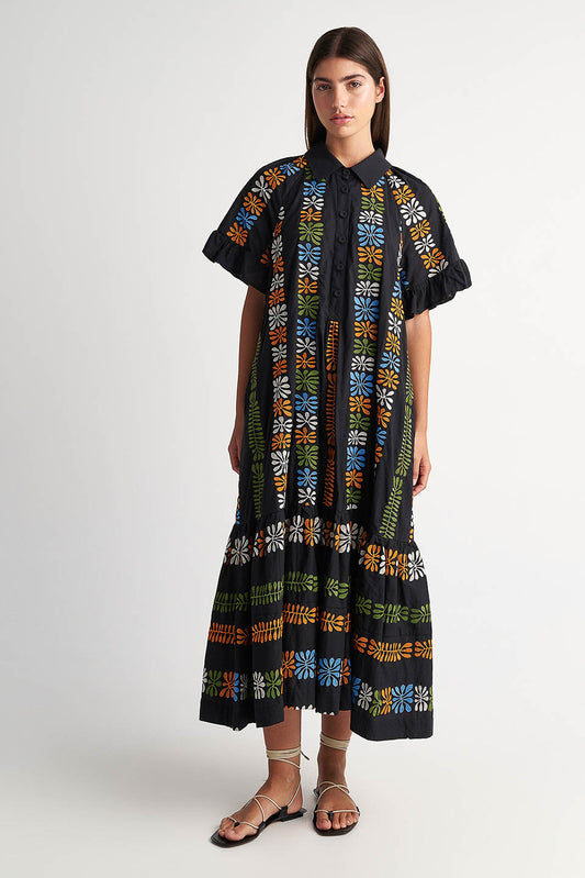 PEARL & CAVIAR OF GREECE - SAMPLE S/M - S24P5007 - COTTON EMBROIDERED