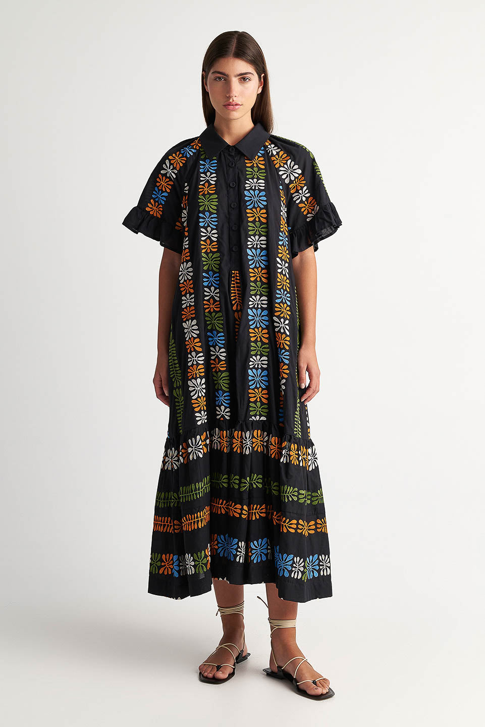 PEARL & CAVIAR OF GREECE - SAMPLE S/M - S24P5007 - COTTON EMBROIDERED