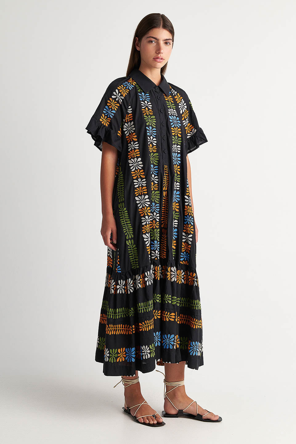 PEARL & CAVIAR OF GREECE - SAMPLE S/M - S24P5007 - COTTON EMBROIDERED