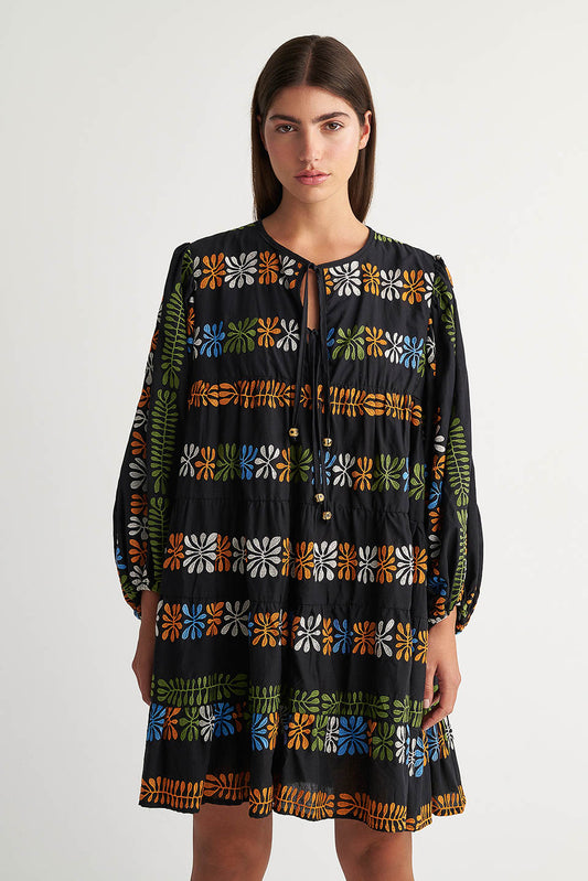 PEARL & CAVIAR OF GREECE - SAMPLE S/M - S24P5009 - COTTON BLEND EMBROIDERED