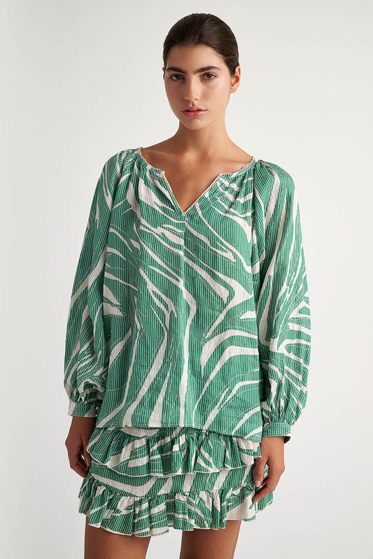 PEARL & CAVIAR OF GREECE - SAMPLE S/M - S24P5015 - 100% RAMIE - BLOUSE