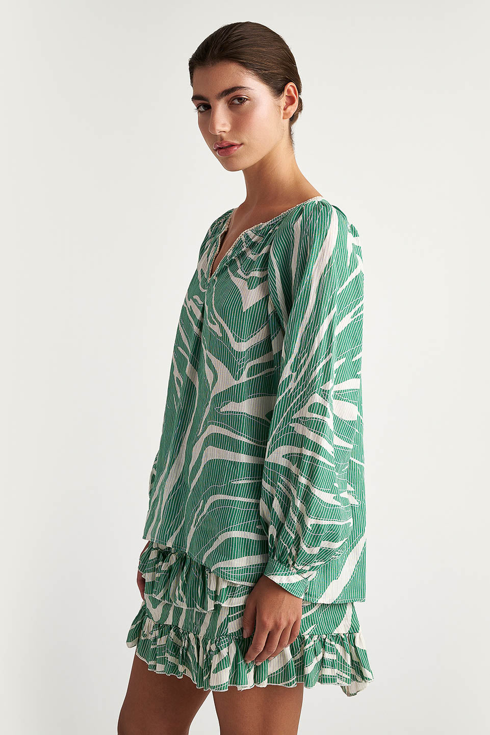 PEARL & CAVIAR OF GREECE - SAMPLE S/M - S24P5015 - 100% RAMIE - BLOUSE