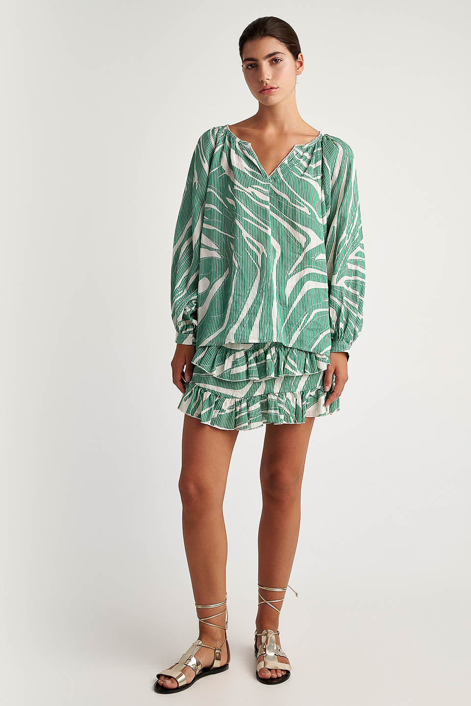 PEARL & CAVIAR OF GREECE - SAMPLE S/M - S24P5015 - 100% RAMIE - BLOUSE