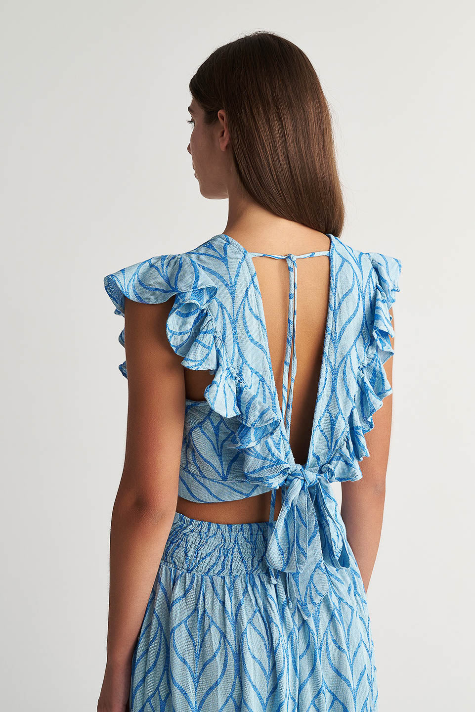 PEARL & CAVIAR OF GREECE - SAMPLE S/M -S24P5048 - COTTON/VISCOSE - CROP TOP