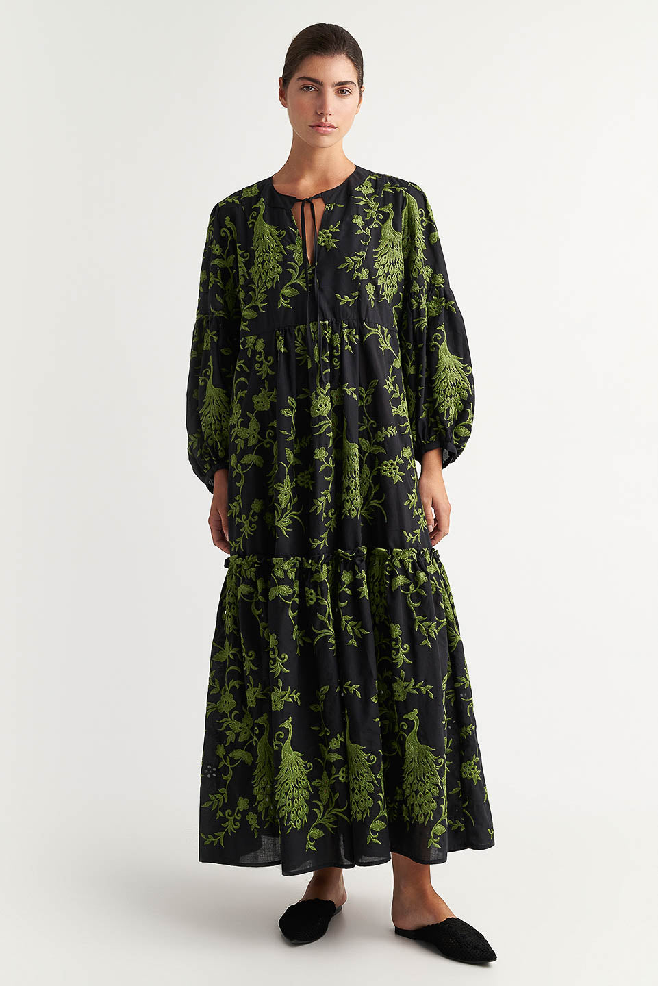 PEARL & CAVIAR OF GREECE - SAMPLE S/M - S24P5049 - COTTON BLEND EMBROIDERED