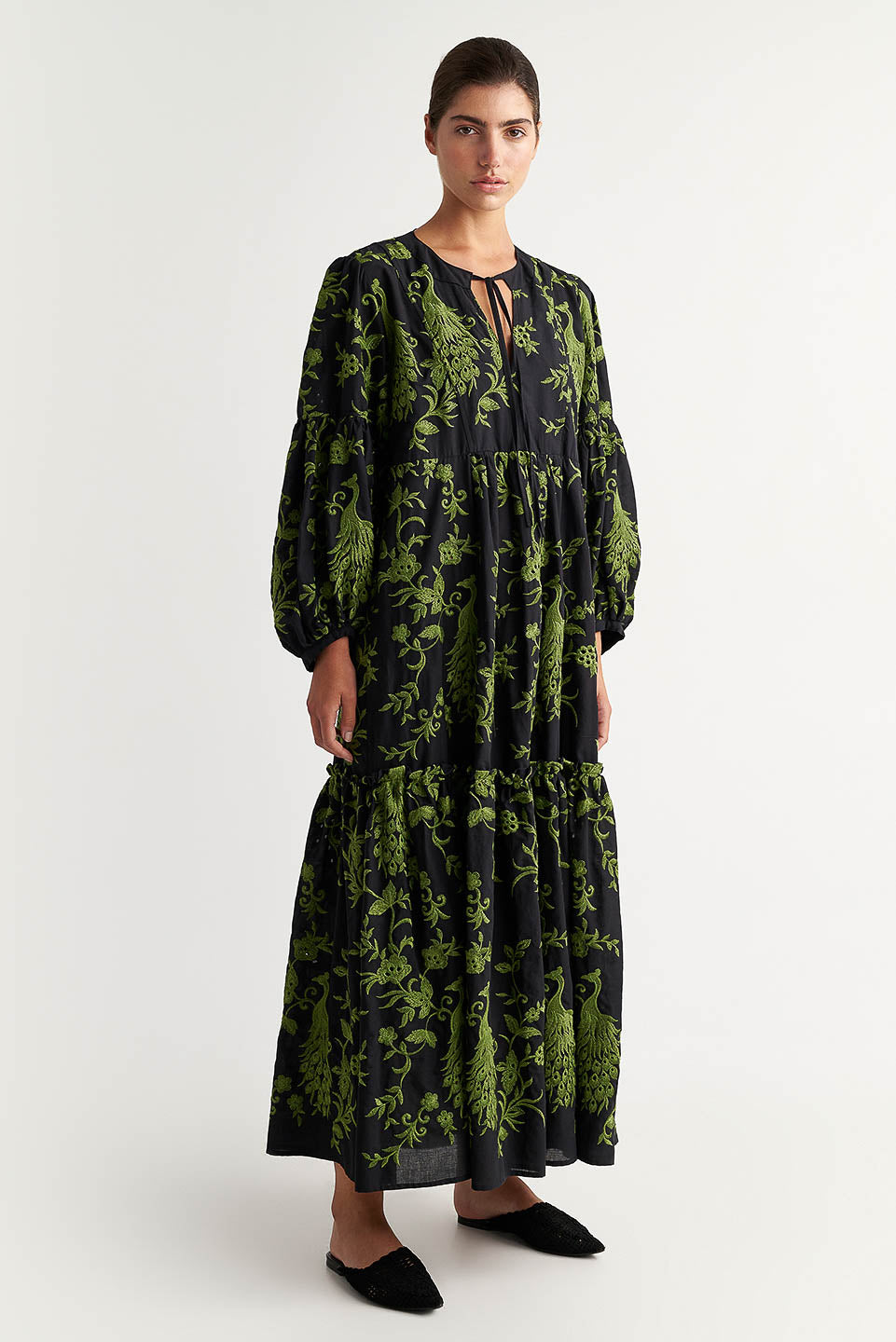 PEARL & CAVIAR OF GREECE - SAMPLE S/M - S24P5049 - COTTON BLEND EMBROIDERED