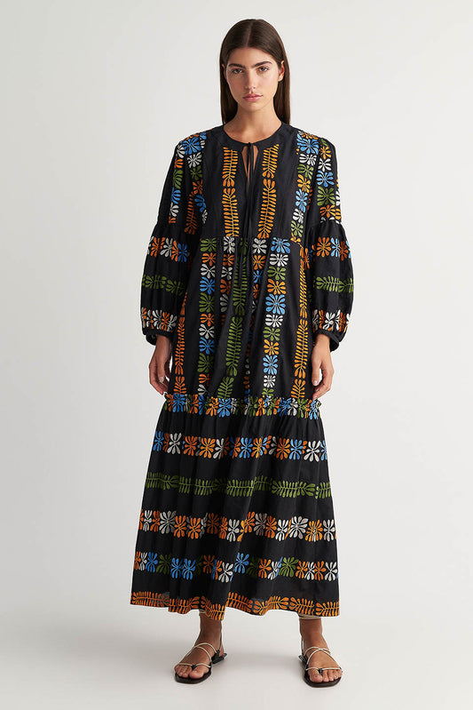 PEARL & CAVIAR OF GREECE - SAMPLE S/M - S24P5050 - COTTON BLEND EMBROIDERED