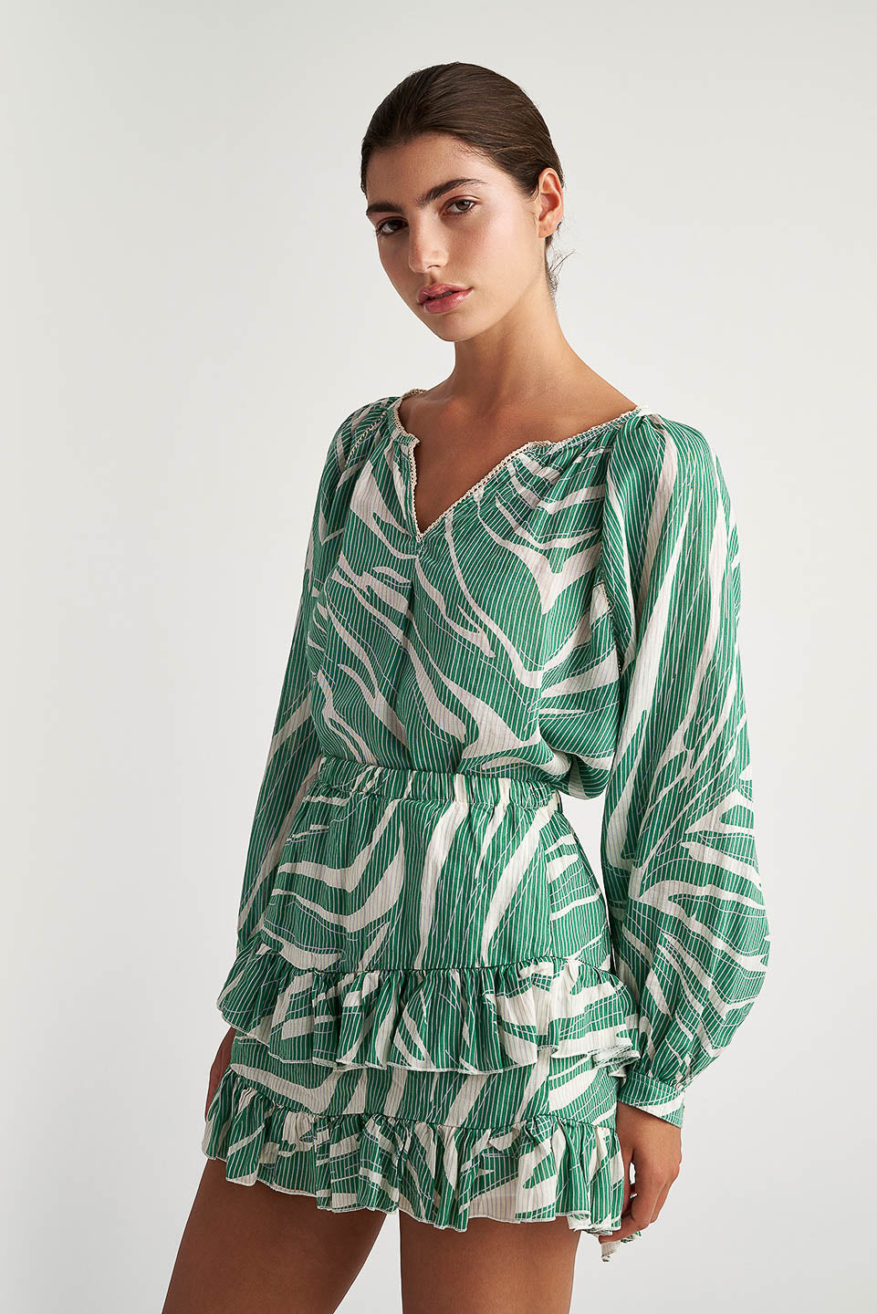 PEARL & CAVIAR OF GREECE - SAMPLE S/M - S24P5054 - 100% RAMIE - SKIRT ONLY