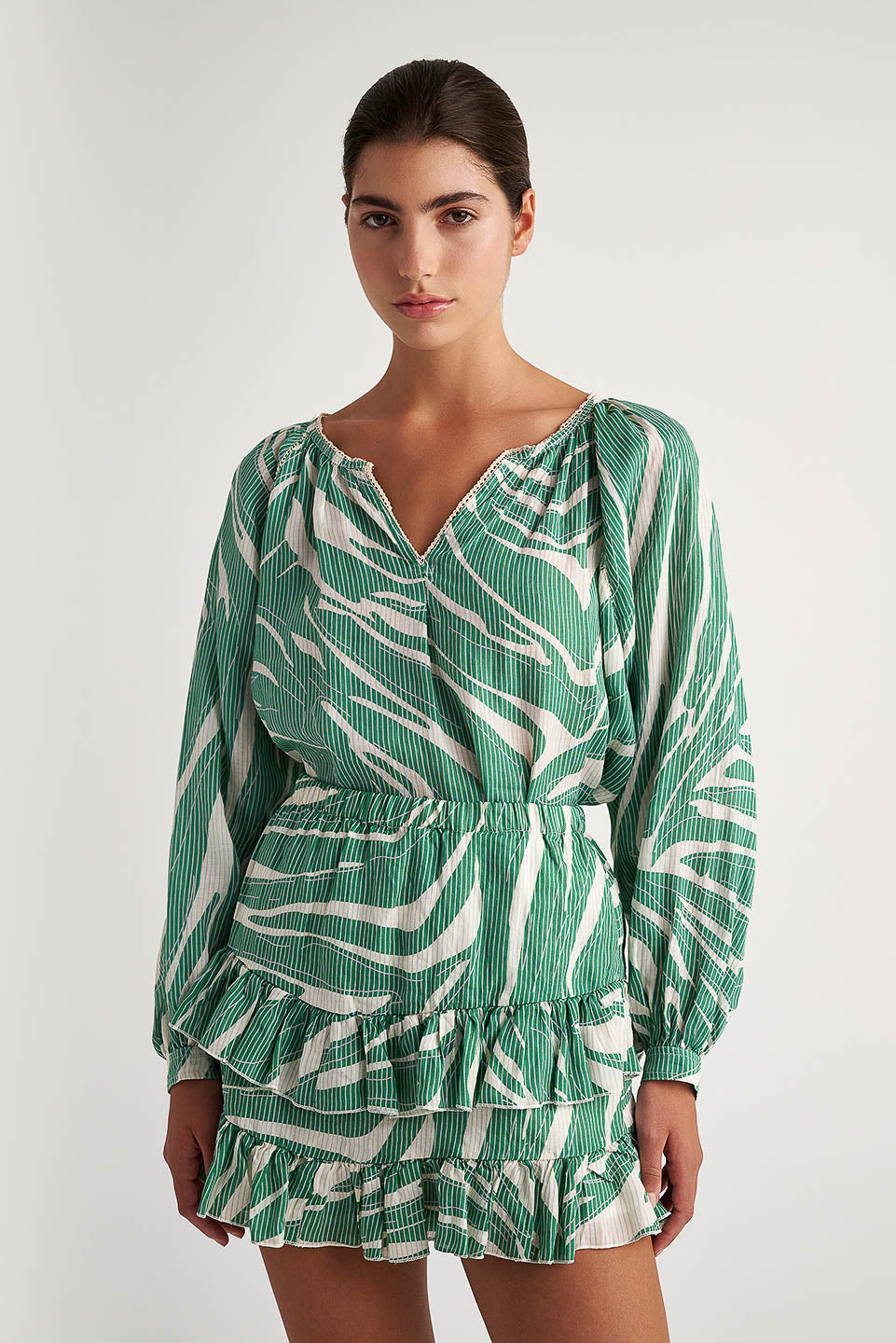 PEARL & CAVIAR OF GREECE - SAMPLE S/M - S24P5054 - 100% RAMIE - SKIRT ONLY