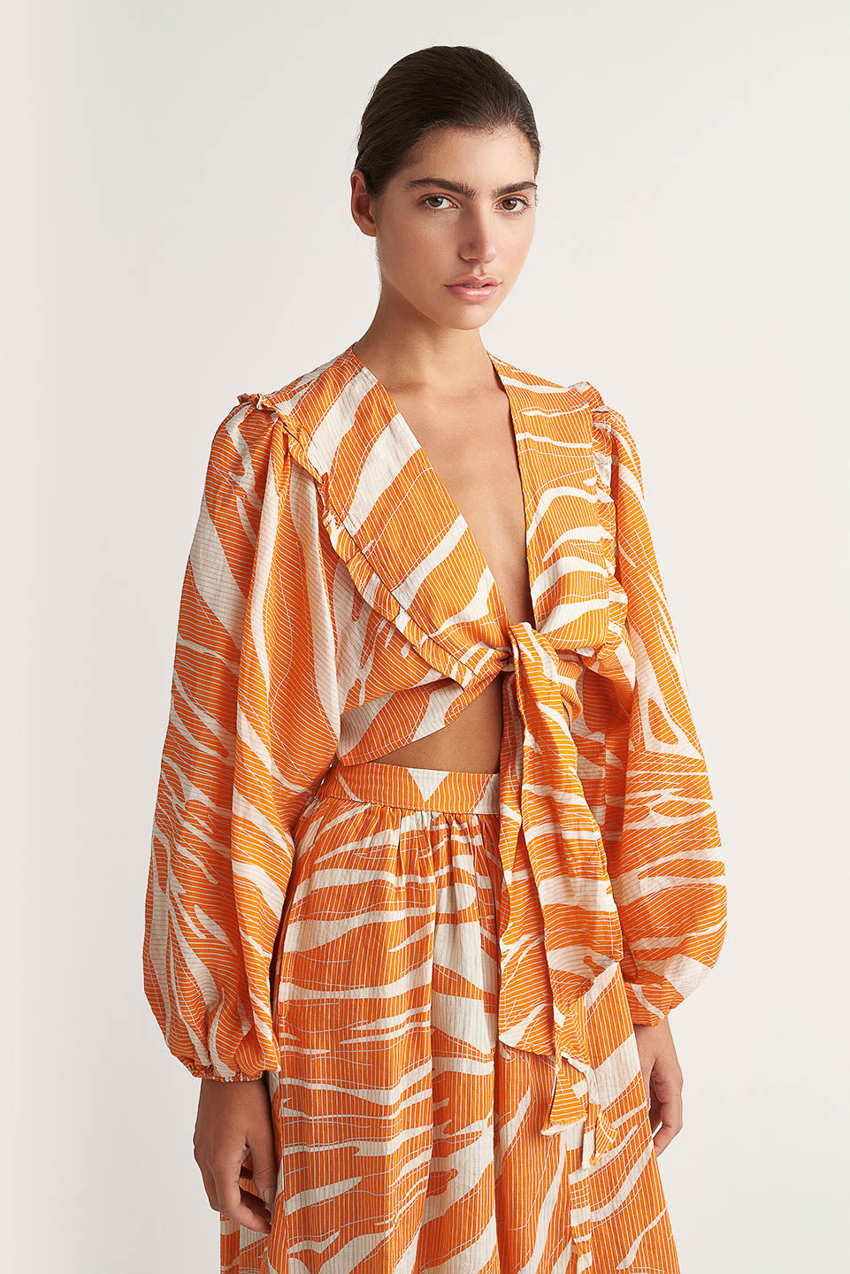 PEARL & CAVIAR OF GREECE - SAMPLE S/M - S24P5055 - 100% RAMIE - TOP ONLY