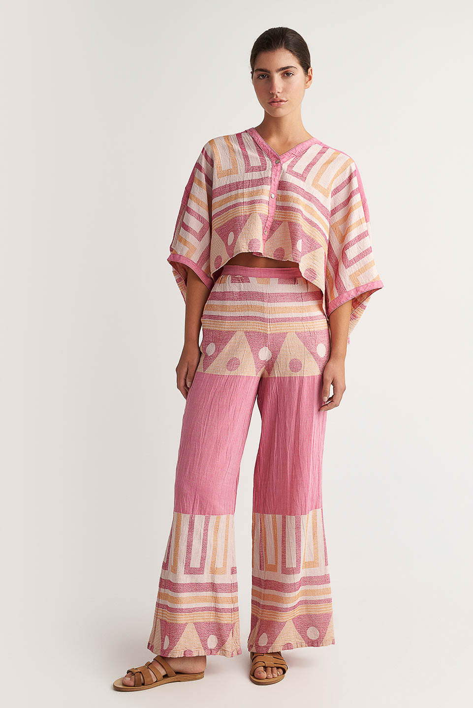 PEARL & CAVIAR OF GREECE - SAMPLE S/M -S24P5060- 100% COTTON - PANT ONLY