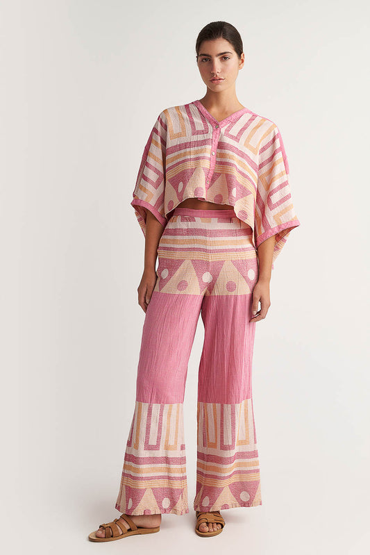 PEARL & CAVIAR OF GREECE - SAMPLE S/M -S24P5060- 100% COTTON - PANT ONLY