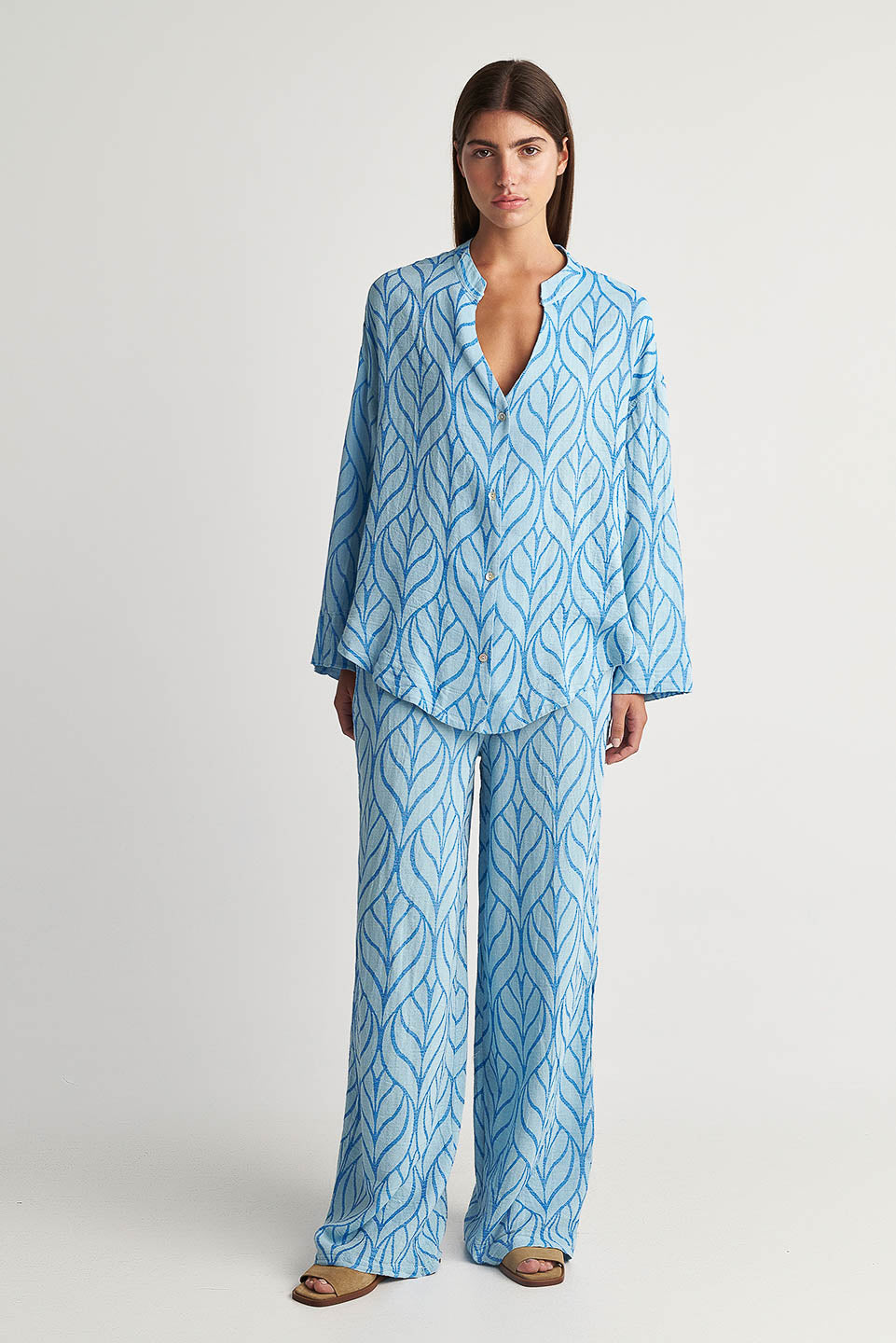 PEARL & CAVIAR OF GREECE - SAMPLE S/M -S24P5062 - COTTON/VISCOSE - PANT ONLY