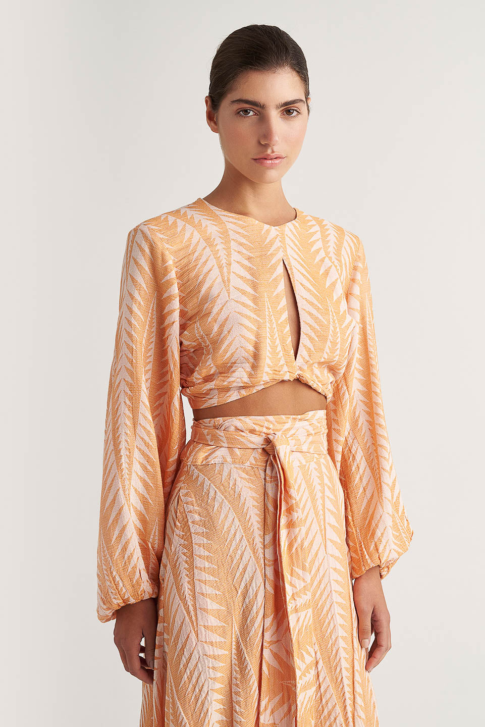 PEARL & CAVIAR OF GREECE - SAMPLE S/M - S24P5070 - SILK/COTTON/VISCOSE - TOP ONLY