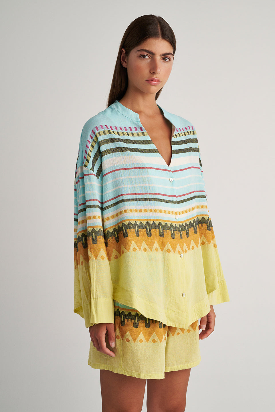 PEARL & CAVIAR OF GREECE - SAMPLE S/M -S24P5072 - 100% COTTON - SHIRT ONLY