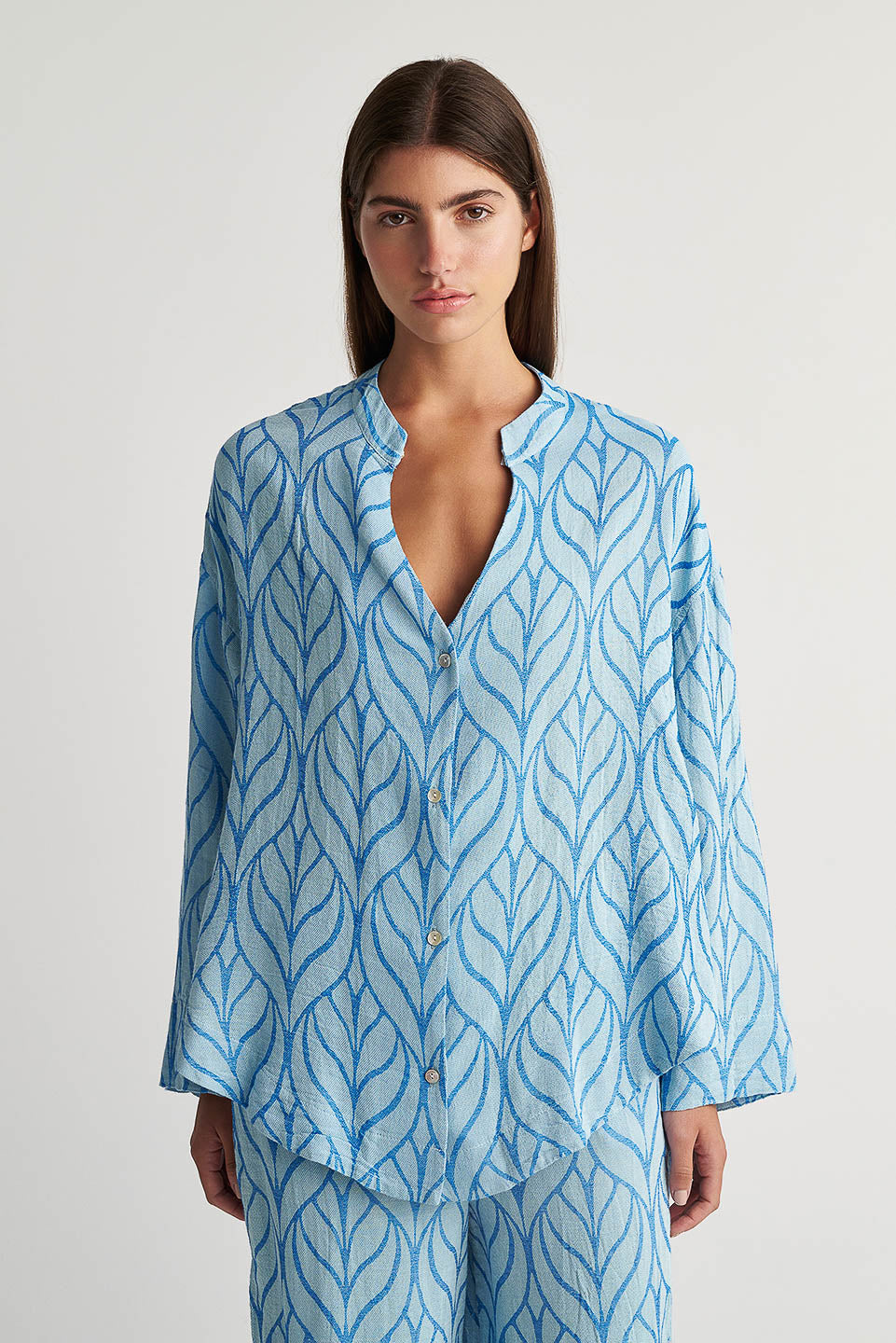 PEARL & CAVIAR OF GREECE - SAMPLE S/M -S24P5073 - COTTON/VISCOSE - SHIRT