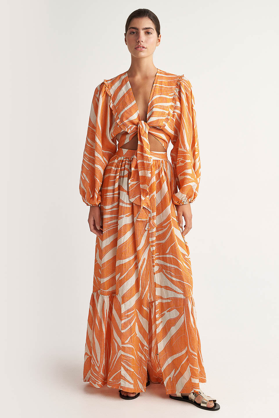 PEARL & CAVIAR OF GREECE - SAMPLE S/M - S24P5074 - 100% RAMIE - SKIRT ONLY