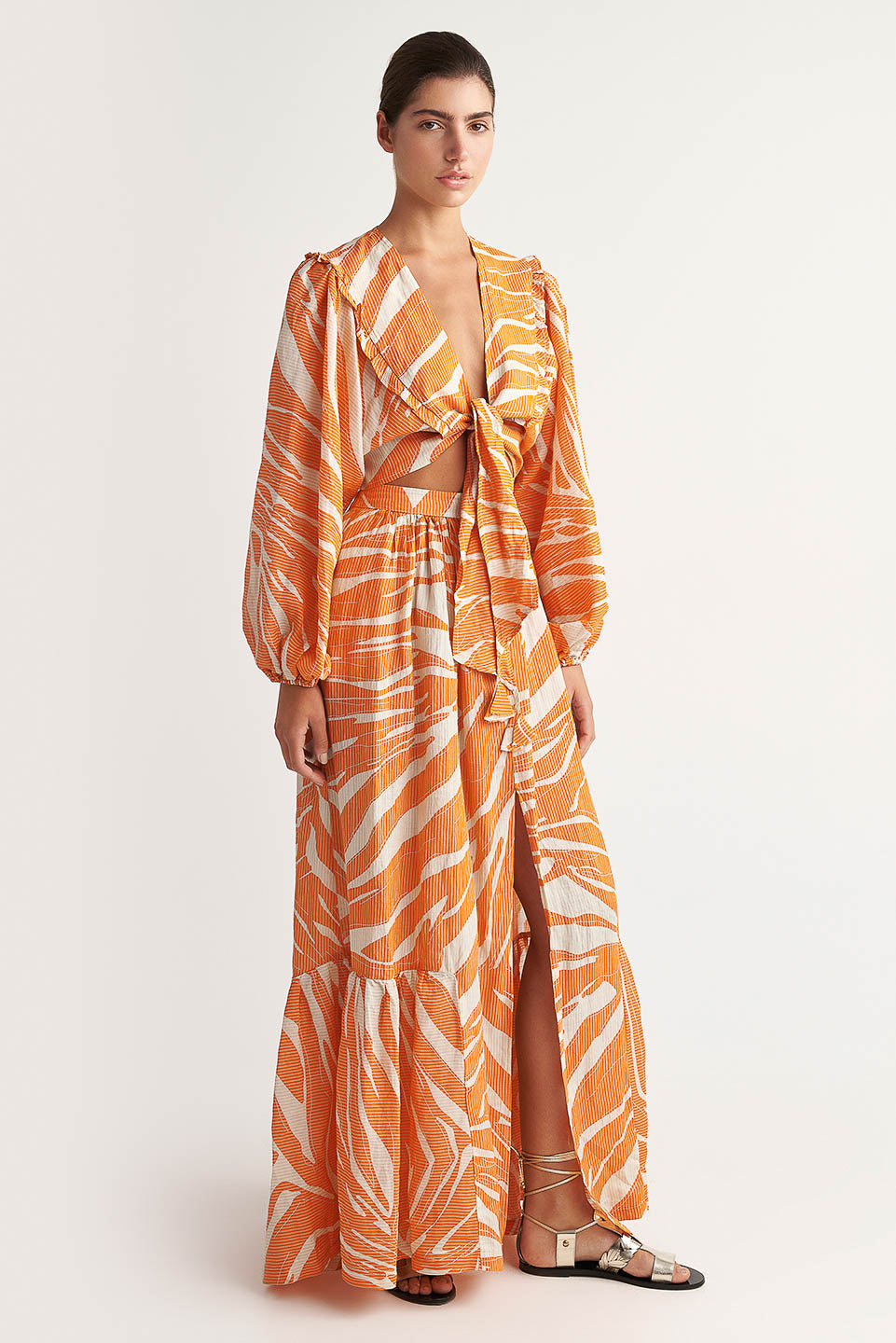 PEARL & CAVIAR OF GREECE - SAMPLE S/M - S24P5074 - 100% RAMIE - SKIRT ONLY