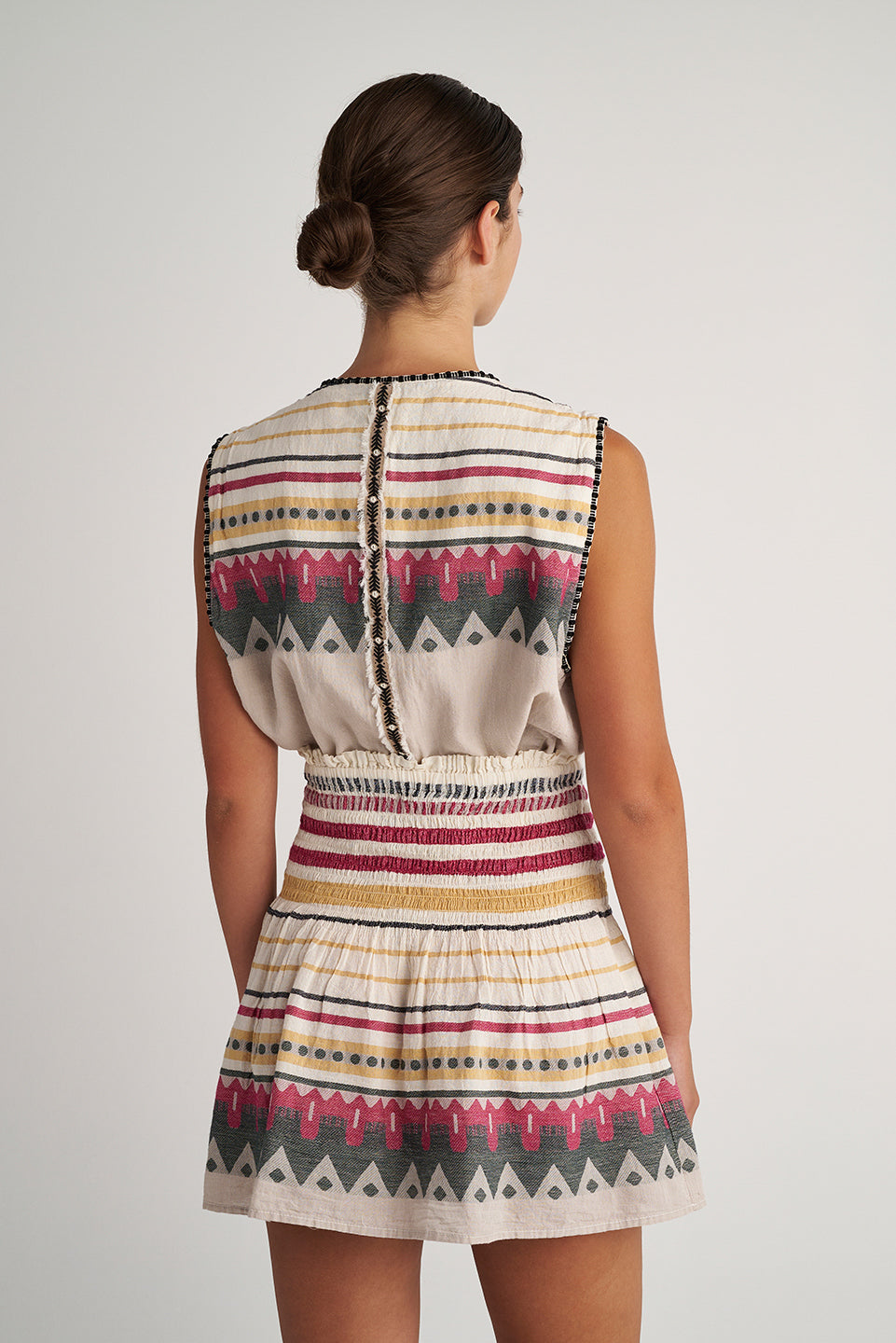 PEARL & CAVIAR OF GREECE - SAMPLE S/M -S24P5086 - 100% COTTON - MINI SKIRT ONLY