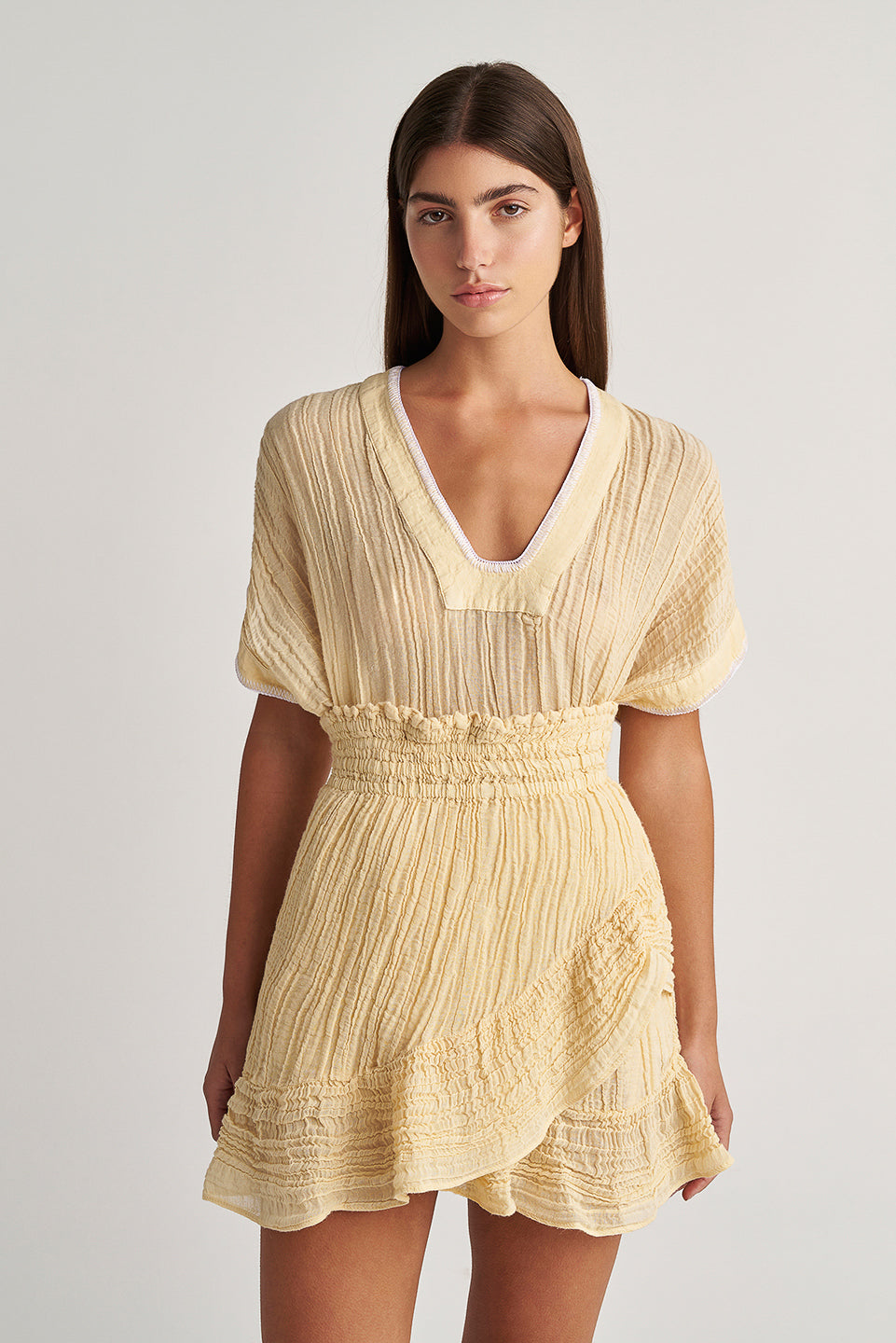 PEARL & CAVIAR OF GREECE - SAMPLE S/M - S24P5090 - RAMIE/COTTON - SKIRT ONLY