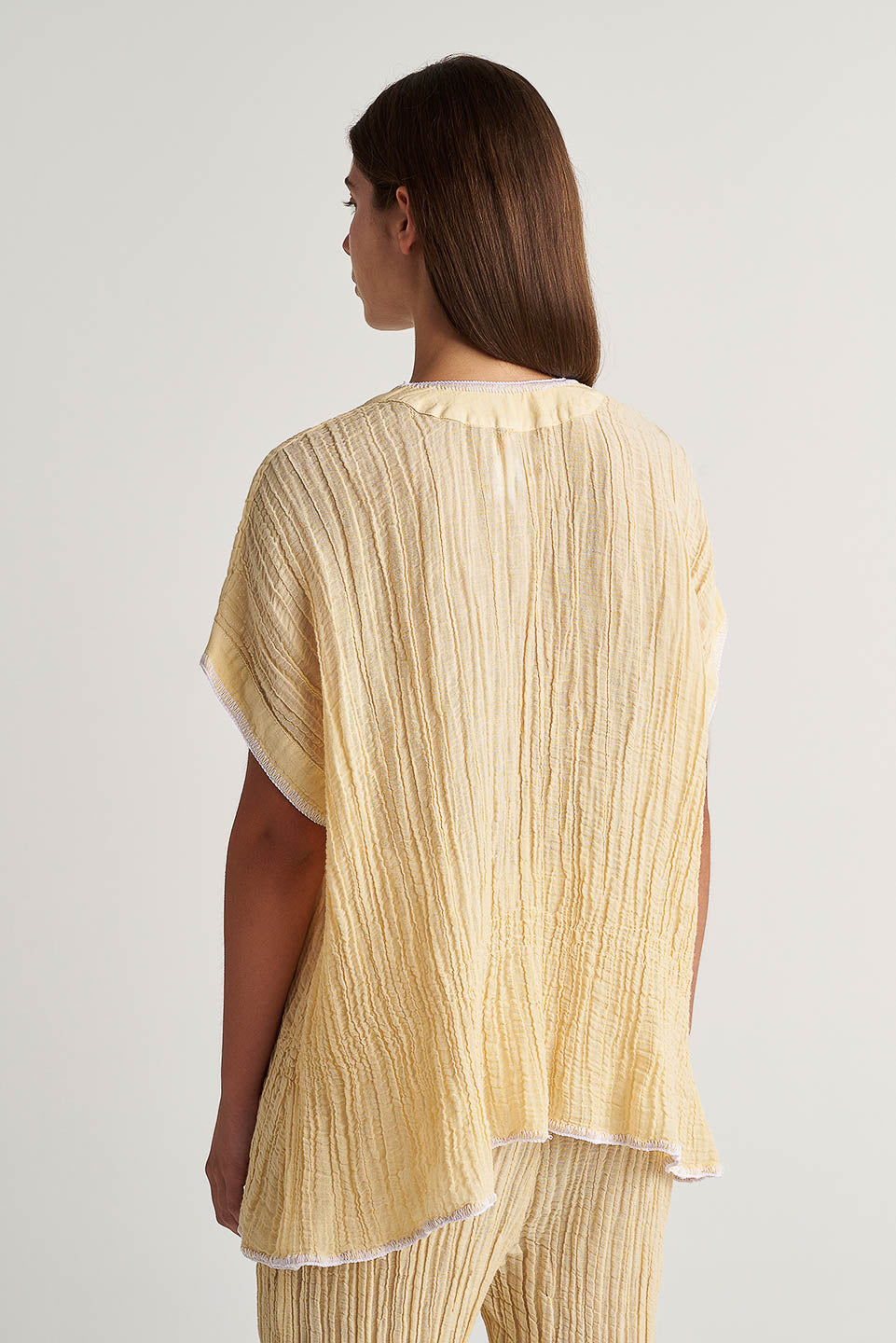 PEARL & CAVIAR OF GREECE - SAMPLE S/M - S24P5095 - RAMIE/COTTON - BLOUSE