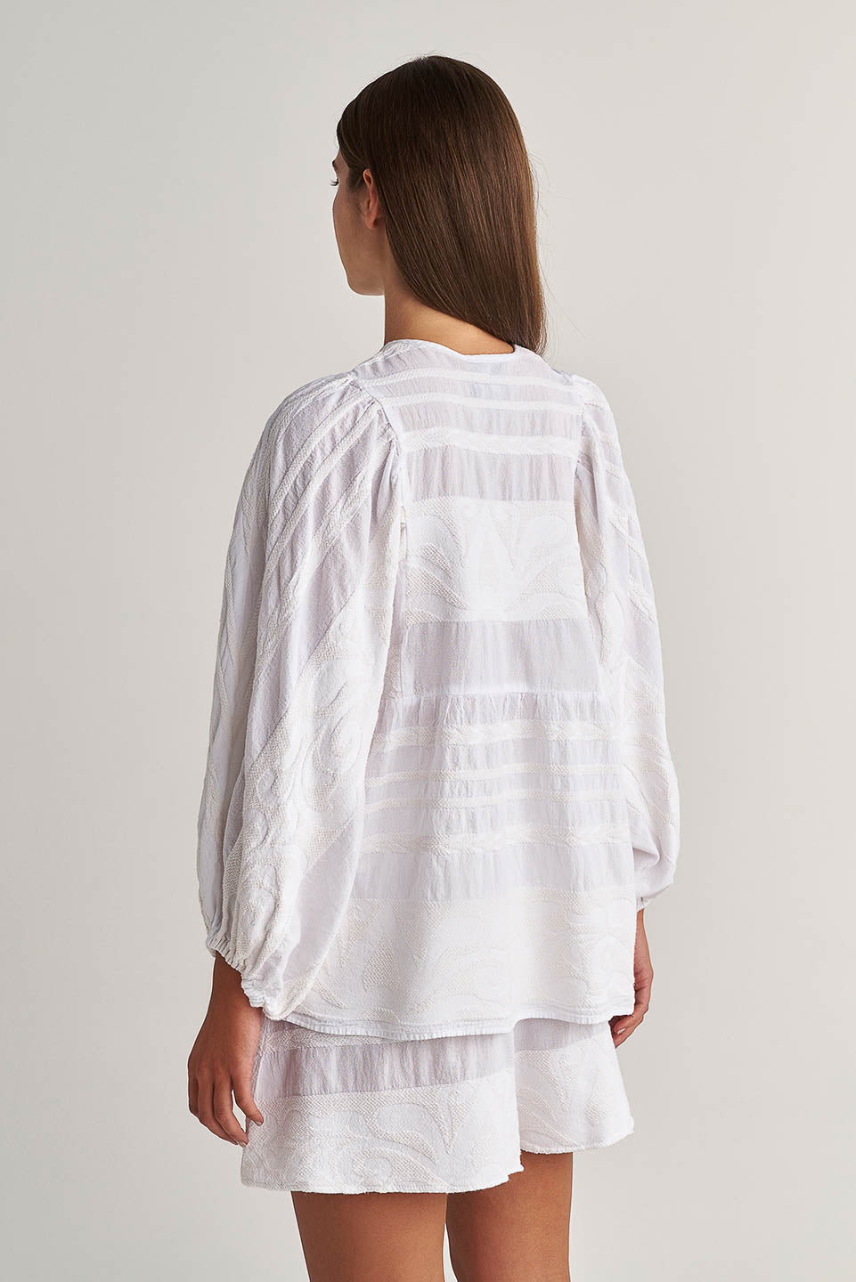 PEARL & CAVIAR OF GREECE - SAMPLE S/M -S24P5101 - 100% COTTON - BLOUSE ONLY