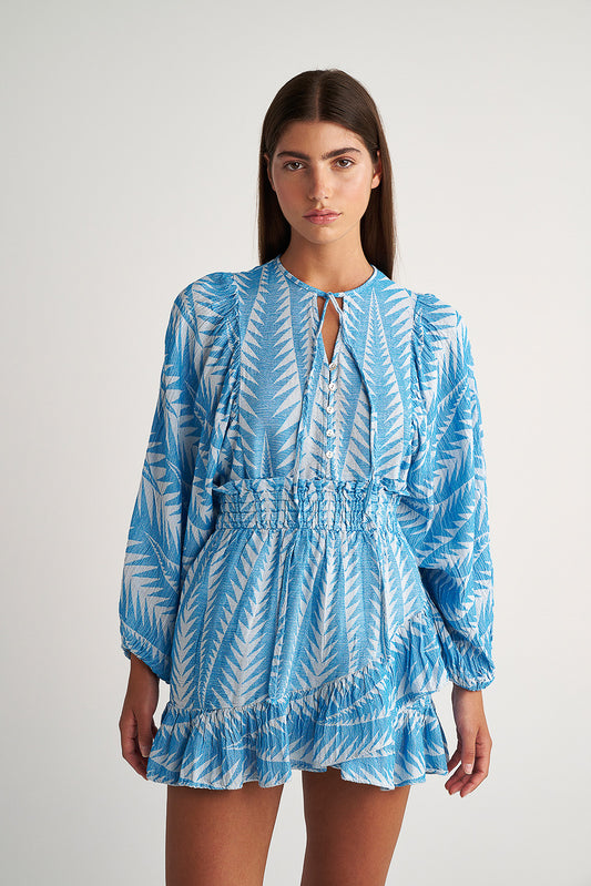 PEARL & CAVIAR OF GREECE - SAMPLE S/M - S24P5108 - SILK/COTTON/VISCOSE - MINI SKIRT ONLY