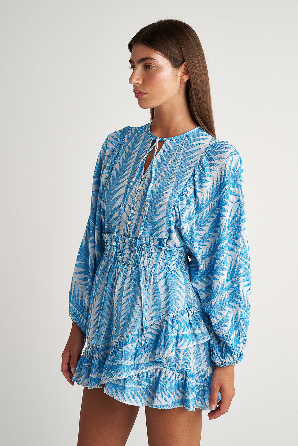 PEARL & CAVIAR OF GREECE - SAMPLE S/M - S24P5108 - SILK/COTTON/VISCOSE - MINI SKIRT ONLY